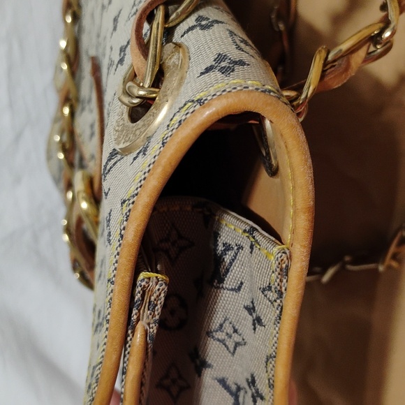 Auth Louis Vuitton Mini Camille Denim Chain Shoulder Bag W Dust Bag SP0070 - Picture 6 of 14